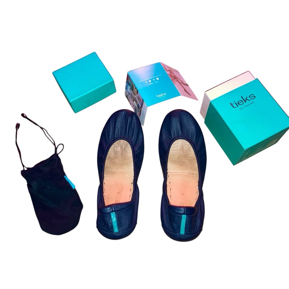 Tieks California Navy Leather Ballet Flats. Size 8. - Picture 6 of 15